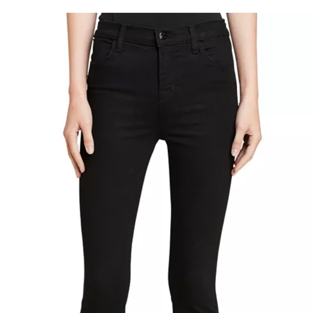 24 J Brand Maria High-Rise Skinny Jeans in Seriously Black